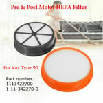 Pre & Post Motor Type 90 Hepa Filter Kit For Vax Air Stretch Pet Vacuum Cleaner