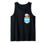 Oktoberfest Bavaria Flag Pocket Beer Funny Drinking Festival Tank Top