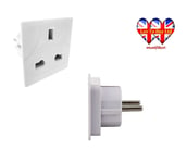   UK To EU Adapter Plug Pocket Size Holiday Adapter(Pack of 2 )