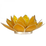 Lotus Atmospheric Light Chakra 3 Yellow Silver Trim -- 13.5