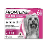 FRONTLINE TRI ACT Chien Anti Puces Tiques Poux Larves Oeufs 2 - 5  kg 6 Pipettes