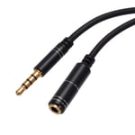 3.5mm Aux Extension Cable Male to Female HiFi Headphone Cord 3.3ft, Black