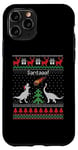 Coque pour iPhone 11 Pro Pull de Noël avec motif dinosaure moche