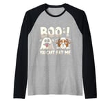 Boo, You Can't Eat Me, Dogs And Cats, Funny Halloween Pets Raglan Baseball Tee