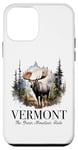 iPhone 12 mini Vermont Green Mountain State Moose Hiking Camping Nature Case