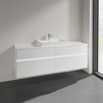 VILLEROY & BOCH COLLARO SERVANTSKAP 160 M/LYS FOR SERVANT MIDT 60 CM M/4 SKUFFER HVIT HØYGLANS