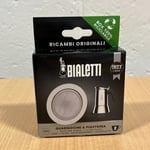 Bialetti 2 Cup INOX Moka Express Pot Stainless 1 x Filter + Gasket - Brand New