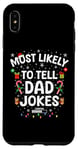 iPhone XS Max Funny Dad Christmas Xmas Tee Most Likely To Tell Dad Jokes Case