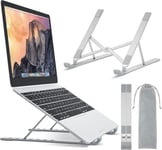 Support Ordinateur Portable De 10""-17,3"", Support Pc Portable Ventilé En Aluminium 7 Niveaux Réglables, Refroidisseur Ergonomique Compatible Avec Macbook, Lenovo, Dell, Hp, Laptops Tablettes