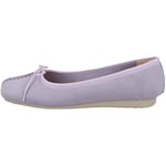 Clarks Women's Freckle Ice Ballet Flats, Lilac Suede, 5.5 UK