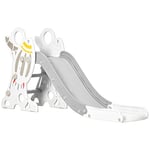 AIYAPLAY Toboggan pour Enfants, Toboggan intérieur pour Enfants, de 18 à 36 Mois, jusqu'à 30 kg, 157L x 46,5l x 80H cm, Gris