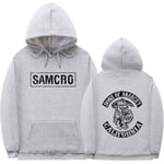 Sons Of Anarchy Samcro Hoodie Dubbelsidigt print Hoodie Shirt Top Gray 3XL