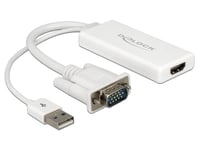 DELOCK VGA to HDMI Adapter with Audio white