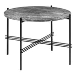 Gubi - Ts Coffee Table Ø 55 x 41 cm Grey Emparador/Black - Soffbord - GamFratesi