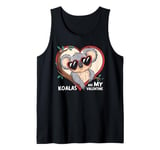 Koalas Are My Valentine Cute Koala Bear Valentines Day Tank Top