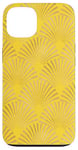 Coque pour iPhone 13 Ambre Glow Jaune Orange Art Déco Motif éventail