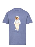 Polo Bear Cotton Jersey Tee Tops T-shirts Short-sleeved Blue Ralph Lauren Kids