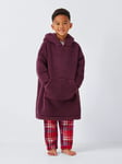 John Lewis Kids' Oversized Lounge Hoodie, Red