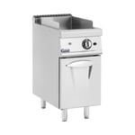 Royal Catering Stegeplade gas - 6 kW 50 til 300 °C flaskegas / naturgas med underskab