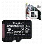 Kingston Canvas Select Plus MICROSD HC SDCS2/16/32GB Microsdxc SDCS2/64/128/256G