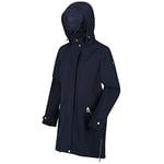 Regatta Parka à Capuche Alerie Imperméable, Respirante et Déperlante avec Doublure Chaude et Ouverture zippée intégrale Jackets Waterproof Shell Femme Navy FR: XXS (Taille Fabricant: 8)