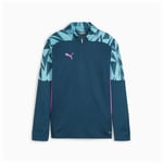 PUMA Träningströja IndividualFINAL 1/4 Blixtlås - Navy/Bright Aqua/Rosa Barn, storlek XS/128 cm