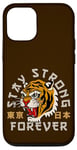 Coque pour iPhone 12/12 Pro Stay Strong Forever Cool Wild Tiger Graphic Cool Designs