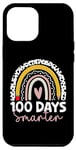 Coque pour iPhone 12 Pro Max 100 Days Smarter Teacher Rainbow, 100e journée d'école