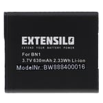 EXTENSILO 1x Batterie compatible avec Sony Cybershot DSC-T110, DSC-J10, DSC-QX10, DSC-QX100 appareil photo, reflex numérique (630mAh, 3,7V, Li-ion)
