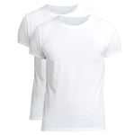 Gant 2P Basic Crew Neck T-Shirt Vit bomull Small Herr