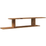 Maisonchic - tagère tv murale, Meuble tv, Etagère de rangement vieux bois 125x18x23 cm bois d'ingénierie FR611981 Maison Chic