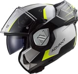 LS2, Casque Moto modulable ADVANT Codex Blanc Noir, L