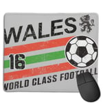 Euro 2016 Football Wales Ball Grey Customized Designs Non-Slip Rubber Base Gaming Mouse Pads for Mac,22cm×18cm， Pc, Computers. Ideal for Working Or Game