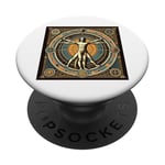 L'homme de Vitruve de Vinci PopSockets PopGrip Adhésif