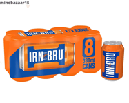 IRN-BRU | 8 x 330ml Cans | BRU'd in Scotland Since 1901 Recipe With With 32 Flav