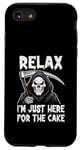 Coque pour iPhone SE (2020) / 7 / 8 Détendez-vous, je suis juste là pour Halloween avec The Cake Grim Reaper