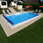 Poolpaket Planet Pool Cf Block Comfort Persia Grå Liner 900 X 450 X 150 cm