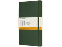 Moleskine Classic, Monokromatiskt, Grön, 192 Ark, 70 G/M ^, Linjerat Papper, Inbunden