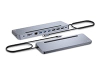 I-Tec - Dockningsstation - För Laptop, Surfplatta - Usb-C / Usb4 / Thunderbolt 3 / Thunderbolt 4 - 11-Slot - 2 X Dp, Hdmi - 1Gbe - 100 Watt