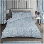 GC GAVENO CAVAILIA imprimée Parure de lit de Luxe en Polycoton Doux et Confortable avec Housse de Couette Chaude, Mélange Polyester et Coton, Antoinette-Bleu Canard, Simple