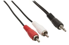 Cordon audio stéréo Jack 3,5 M / 2 x RCA M - 3m - blindé