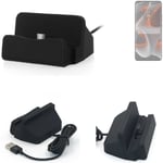 Docking Station for Motorola Edge 50 Pro black charger USB-C Dock Cable