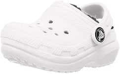 Crocs Classic Lined Clog K, White/Grey, 4 UK Child