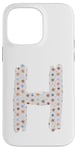 Coque pour iPhone 14 Pro Max Lettre rétro en gras étoiles – H – Design – Alphabet – Marqueur