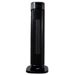 Oscillating Tower Fan Heater, 2000 W, 3 Heat Modes, Black, Igenix IGHT020DB