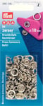 Prym - Refill, Jersey Trykknapper, 10mm, Ring, Sølv, 390106