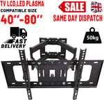 Easy Install 40-80inch TV Wall Mount Bracket Swivel Tilt for Flat Curved Screens