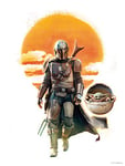 Komar Star Wars WB-SW-007 Tableau mural Motif Mandalorian The Child Family Trip Décoration Poster Impression d'art Multicolore 40 x 50 cm