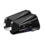 LEXIN 2X G16 Intercom Moto Bluetooth avec Partage De Musique, Radio FM, 1-16 Motards Communication Systèmes de Réduction du Bruit et Kit Main Libre Moto avec Portée 2000M pour Motocyclette/ATV