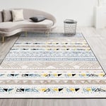 ABTSICA Zone Moderne Tapis, Lavable en Machine ANTIDÉRAPANTS Sol Tapis Canapé Grand Espace Accueil Table Basse Chevet Paillasson Cuisine Tapis Home Decor Runner Tapis pour Living Room,E,140 * 200cm